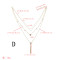 N-7173 5 Styles Multi-Layer Rhinestone Tassel Gold Alloy Necklace