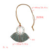N-7172  E-5074   Ethnic Boho Handmade Dream Catcher Cotton Tassel Pendant Necklace & Earring Party Jewelry Sets