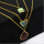 N-7170 Antique Elegant Three Multilayers Gold Metal Oval Triangle Square  Pendant Necklaces for Women Boho Choker Party Jewelry