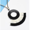 N-7176 Ethnic Boho Handmade Round Tassel Pendant Necklace For Women Party Jewelry