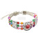 B-0922 4 Colors Boho Silver Alloy Acrylic Beads Bracelets & Bangles for Women Wedding Party Jewelry