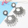 E-5085 Turkish Boho Silver Metal Bells Statement Earrings Creative Vintage Carved Mirror Drop Dangle Earrings for Women Festival Party Jewelry