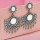 E-5085 Turkish Boho Silver Metal Bells Statement Earrings Creative Vintage Carved Mirror Drop Dangle Earrings for Women Festival Party Jewelry