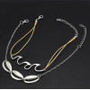 N-7180  2Pcs/set Vintage Silver Alloy Geometric Shape Necklaces for Women Boho Party Jewelry
