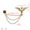 P-0426 Gold Silver Alloy Birds Brooches Coat Pins Collar Chain Women Men Suit Dress Accessories Party Jewelry