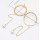 E-5097 Korean Gold Silver Metal Rhinestone Statement Earrings Creative Vintage Carved Hollow Round Drop Dangle Earrings for Women Festival Party Jewelry