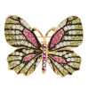 P-0428 Cute Butterfly Brooches For Women Rhinestone Crystal Dress Accessories Gift Brooches