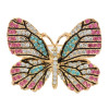 P-0428 Cute Butterfly Brooches For Women Rhinestone Crystal Dress Accessories Gift Brooches