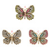P-0428 Cute Butterfly Brooches For Women Rhinestone Crystal Dress Accessories Gift Brooches