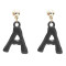 E-5090 6 Colors New Fashion Gold Metal Creative Letter A Shaped Pendant Drop Earrings For  Women Personalized Charming Jewelry