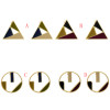 E-5106  4 Styles Korean Personalized Geometric Design Copper Stud Earrings Creative Fashion Triangle Round Shaped Earrings for Women Party Jewelry