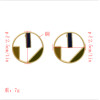 E-5106  4 Styles Korean Personalized Geometric Design Copper Stud Earrings Creative Fashion Triangle Round Shaped Earrings for Women Party Jewelry