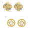 E-5105 2 Styles Korean Personalized Geometric Design Copper Pearls Stud Earrings Creative Fashion Round Shaped Earrings for Women Party Jewelry