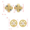 E-5105 2 Styles Korean Personalized Geometric Design Copper Pearls Stud Earrings Creative Fashion Round Shaped Earrings for Women Party Jewelry