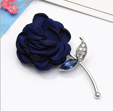 P-0431  4 Style Silver Metal Flower Rhinestone Fashion Brooch For Women Party Jewelry