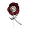 P-0431  4 Style Silver Metal Flower Rhinestone Fashion Brooch For Women Party Jewelry
