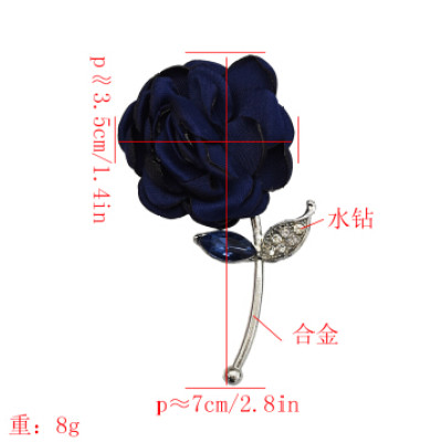 P-0431  4 Style Silver Metal Flower Rhinestone Fashion Brooch For Women Party Jewelry