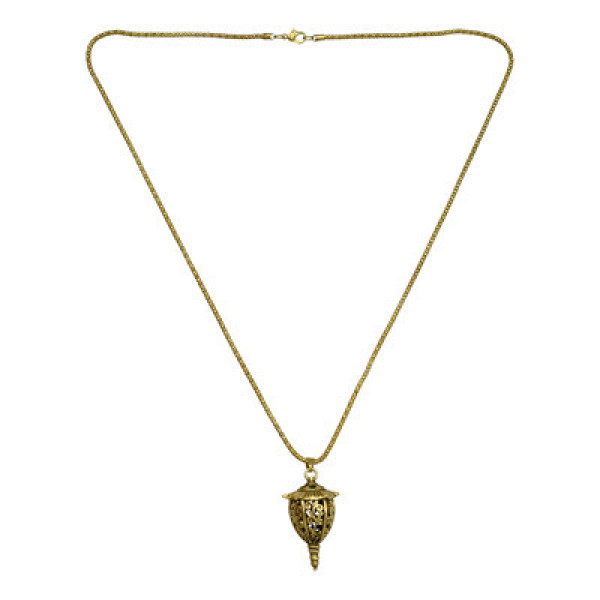 N-7182 New Fashion Bohemian 2 Colors Vintage Alloy Carved  Bells  Lamp Shaped Pendant Necklaces Long Chains Sweater Necklaces for Women