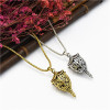 N-7182 New Fashion Bohemian 2 Colors Vintage Alloy Carved  Bells  Lamp Shaped Pendant Necklaces Long Chains Sweater Necklaces for Women