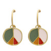 E-5113  Unique Gold Metal Enamel Drop Earrings for Women Boho Wedding Party Jewelry Gift