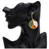 E-5113  Unique Gold Metal Enamel Drop Earrings for Women Boho Wedding Party Jewelry Gift