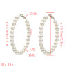 E-5114 Fashion Korean Simulated Pearls Circles Drop Earrings for women Bijoux Jewelry