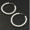 E-5114 Fashion Korean Simulated Pearls Circles Drop Earrings for women Bijoux Jewelry