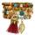 B-0923  4 Colors Ethnic Tribal Bracelets Cuff Multi layer Vintage Wristband Wooden Beads Bracelet