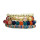 B-0925  5 Colors Ethnic Tribal Bracelets Cuff Multi layer Vintage Wristband Beads Bracelet
