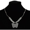 N-7185 Bohemian Vintage Silver Statement Necklace Carved Flower Turkish Round Shape Choker Necklaces Women Jewelry