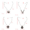 N-7185 Bohemian Vintage Silver Statement Necklace Carved Flower Turkish Round Shape Choker Necklaces Women Jewelry