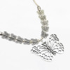 N-7185 Bohemian Vintage Silver Statement Necklace Carved Flower Turkish Round Shape Choker Necklaces Women Jewelry