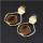 E-5117 Unique Copper Gold Plated Metal Drop Earrings Geometric Horse Hair Woolen Fabric Pandent Dangle for Women Boho Wedding Party Jewelry Gift