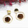E-5117 Unique Copper Gold Plated Metal Drop Earrings Geometric Horse Hair Woolen Fabric Pandent Dangle for Women Boho Wedding Party Jewelry Gift