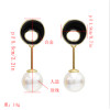 E-5118  3 Colors Unique Faux Pearl Drop Earrings Geometric Fashion Pandent Dangle Earrings for Women Boho Wedding Party Jewelry Gift
