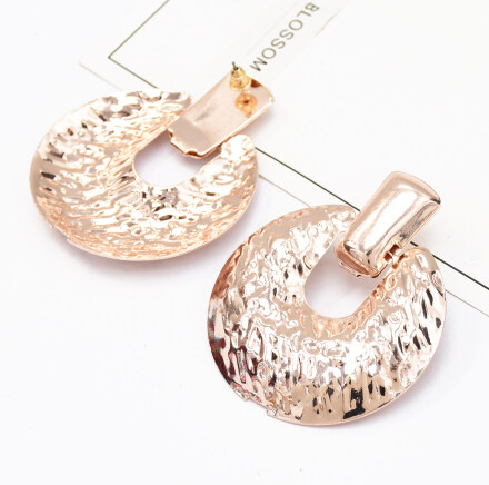 E-5120 Unique Silver Gold Plated Metal Drop Earrings Geometric Round Pendant Dangle for Women Boho Wedding Party Jewelry Gift