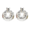 E-5120 Unique Silver Gold Plated Metal Drop Earrings Geometric Round Pendant Dangle for Women Boho Wedding Party Jewelry Gift