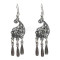 E-5121 Vintage Silver Metal Cross Flower Shape Drop Earrings for Women Boho Wedding Party Jewelry Gift