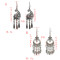 E-5121 Vintage Silver Metal Cross Flower Shape Drop Earrings for Women Boho Wedding Party Jewelry Gift