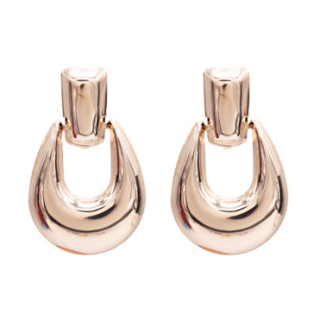 E-5125  3 Colors Fashion Glossy Alloy U-Type Earrings
