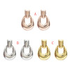 E-5125  3 Colors Fashion Glossy Alloy U-Type Earrings