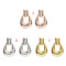 E-5125  3 Colors Fashion Glossy Alloy U-Type Earrings