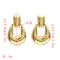 E-5125  3 Colors Fashion Glossy Alloy U-Type Earrings