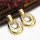 E-5125  3 Colors Fashion Glossy Alloy U-Type Earrings