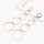 E-5123 2 Colors European Gold Silver Drop Earrings Italy Classical Multilayer Round Circle Dangle Earrings  For Women Jewelry Design