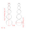 E-5123 2 Colors European Gold Silver Drop Earrings Italy Classical Multilayer Round Circle Dangle Earrings  For Women Jewelry Design