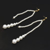 E-5129  Fashion Korean Simulated Pearls Tassel Drop Earrings for women Bijoux Jewelry