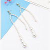 E-5129  Fashion Korean Simulated Pearls Tassel Drop Earrings for women Bijoux Jewelry