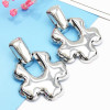 E-5130  3 Colors Fashion Gold Silver Metal Geometry Drop Earrings For Women Bijoux Jewelry