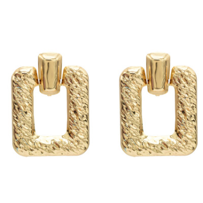 E-5128 New Trendy Gold Silver Metal Geometric Shape Drop Earrings for Women Boho Wedding Party Jewelry